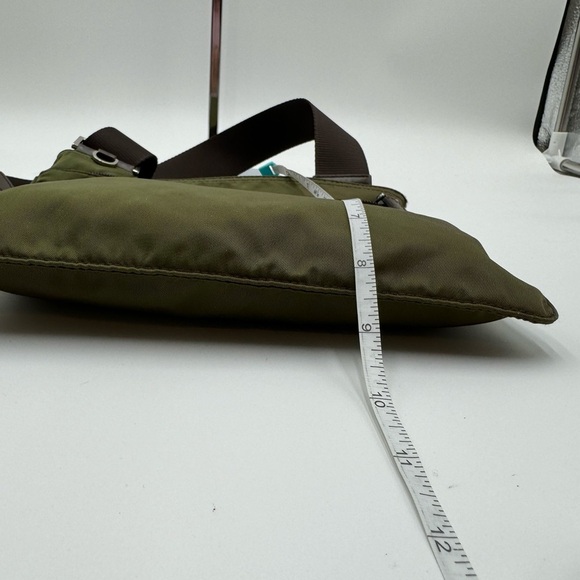 Prada - Authentic - Nylon/Canvas Messenger Crossbody - Green - Picture 14 of 16